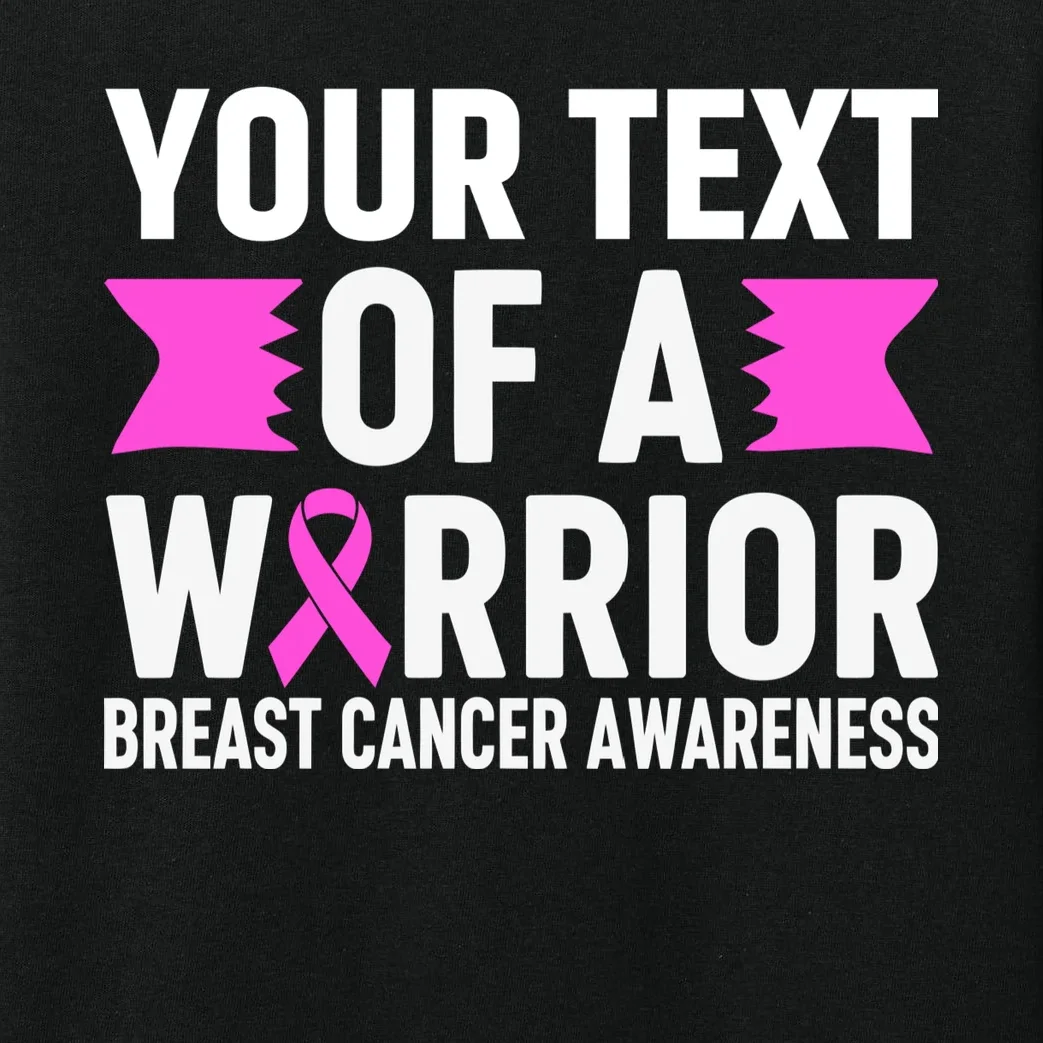 Personalized OF A WARRIOR Breast Cancer Awareness Custom Kids Long Sleeve Pajamas - Front - Close-up