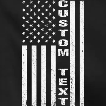 Personalized Patriotic American Flag Vintage Custom Text Kids Jacket - Front - Close-up