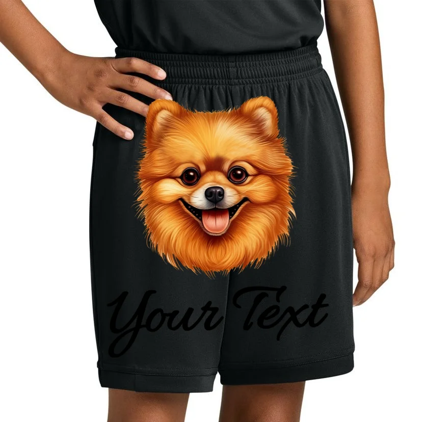 Pomeranian Personalized Custom Text – Cute Dog Lover Gift Kids Shorts - Front 1