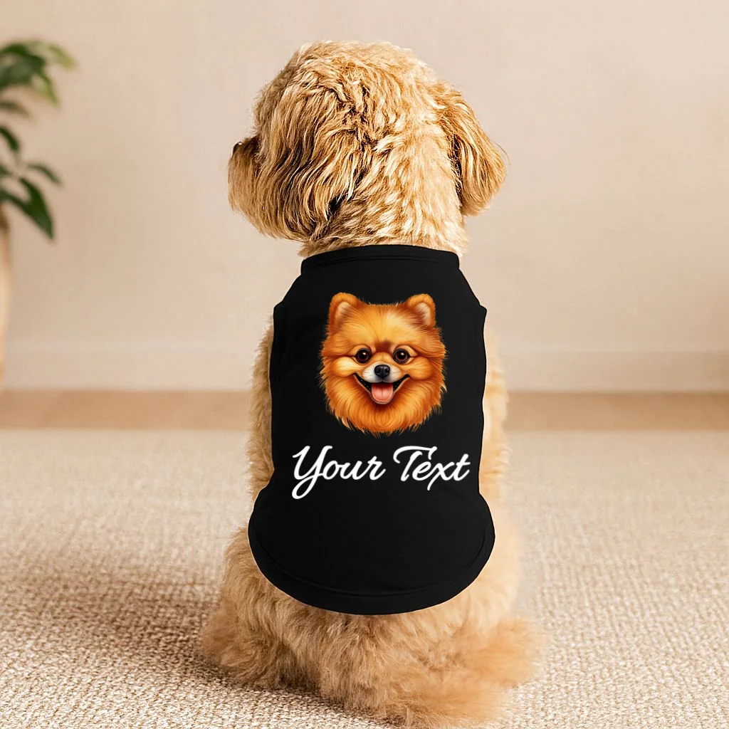 Pomeranian Personalized Custom Text – Cute Dog Lover Gift Doggie Tank - Front 1