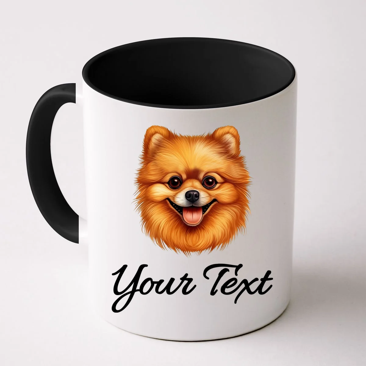 Pomeranian Personalized Custom Text – Cute Dog Lover Gift Coffee Mug - Front