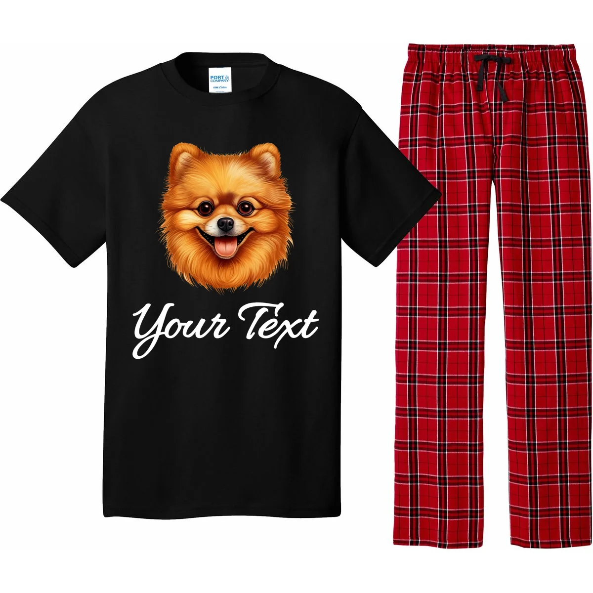 Pomeranian Personalized Custom Text – Cute Dog Lover Gift Pajama Set - Front