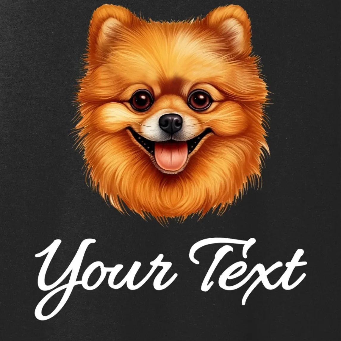 Pomeranian Personalized Custom Text – Cute Dog Lover Gift Women's Tank Top - Front - Close-up