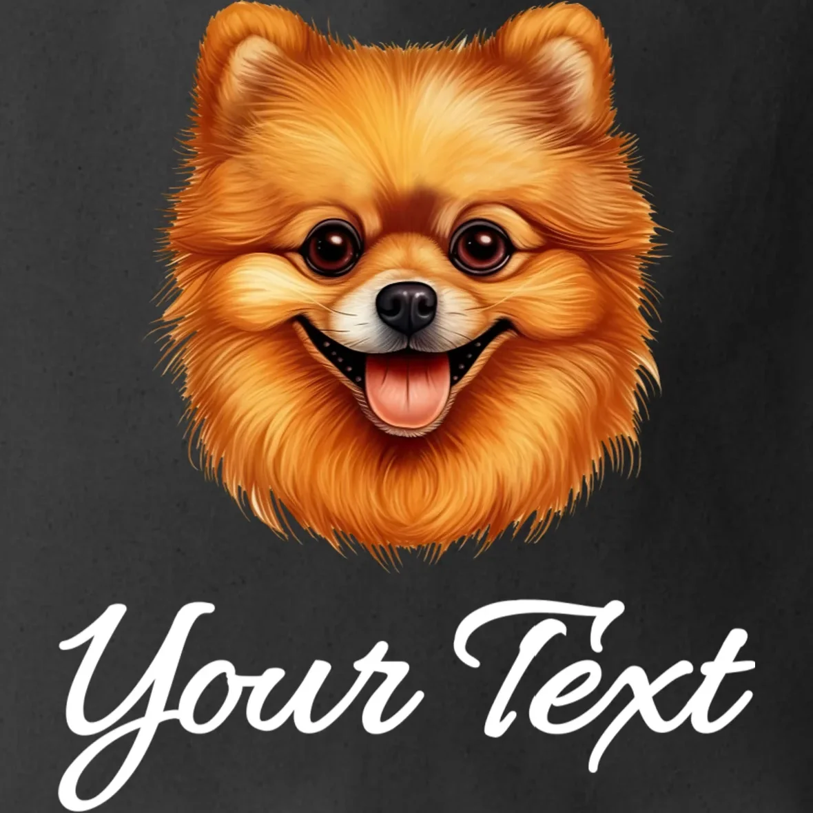 Pomeranian Personalized Custom Text – Cute Dog Lover Gift Tote Bag - Front - Close-up