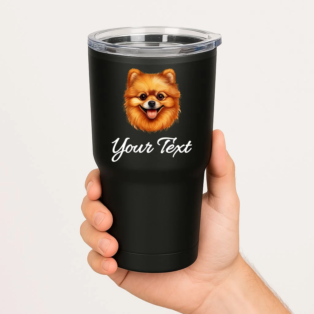 Pomeranian Personalized Custom Text – Cute Dog Lover Gift 20oz Tumbler - Front 1