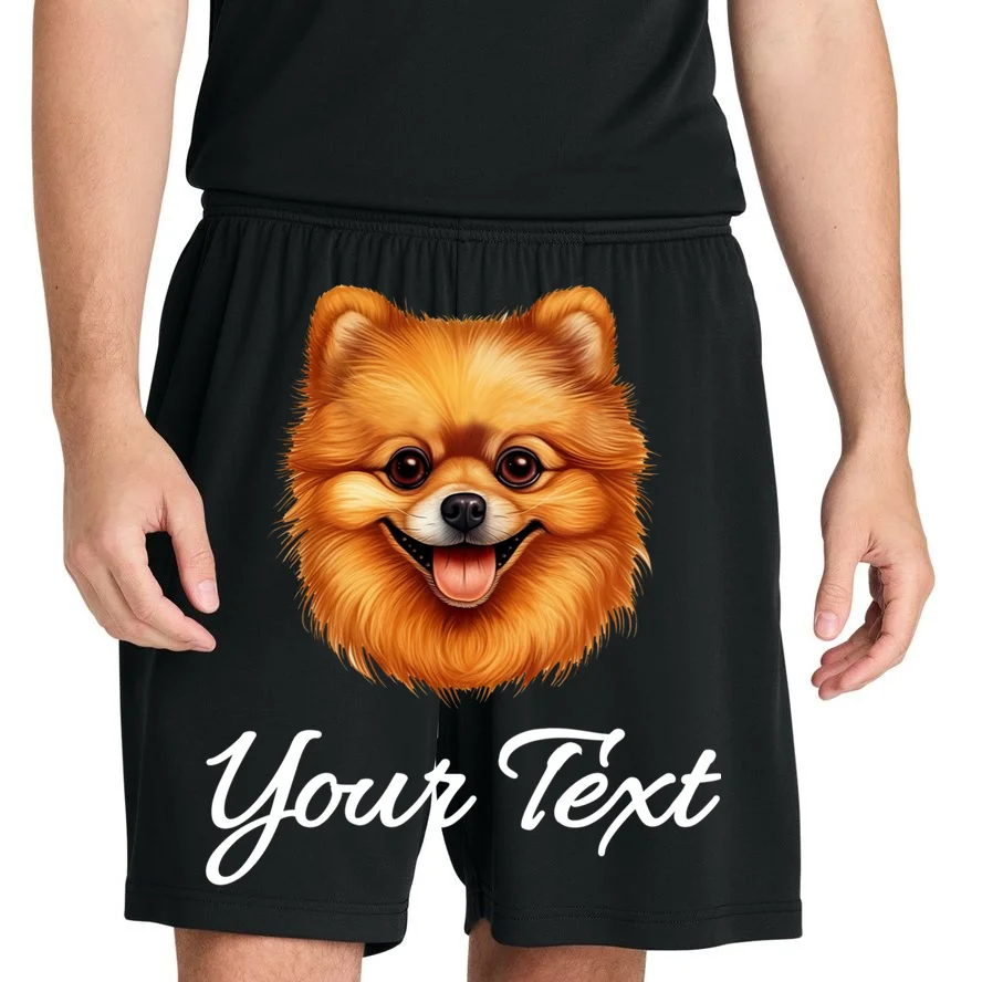 Pomeranian Personalized Custom Text – Cute Dog Lover Gift Men's Shorts - Front 1