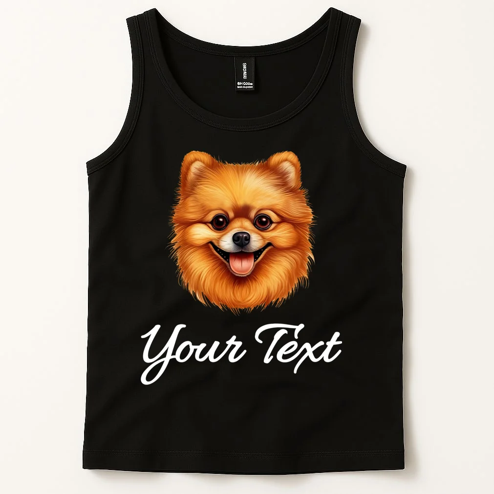 Pomeranian Personalized Custom Text – Cute Dog Lover Gift Tank Top - Front 1