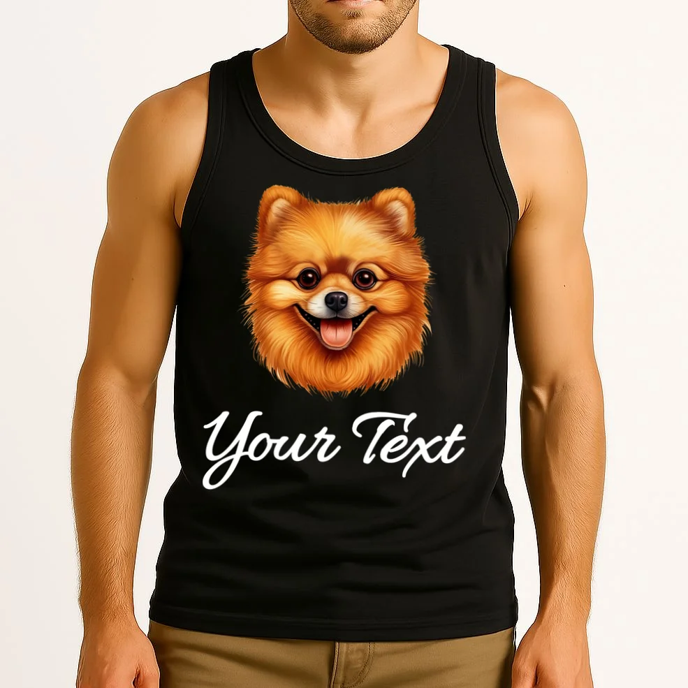 Pomeranian Personalized Custom Text – Cute Dog Lover Gift Tank Top - Front 2