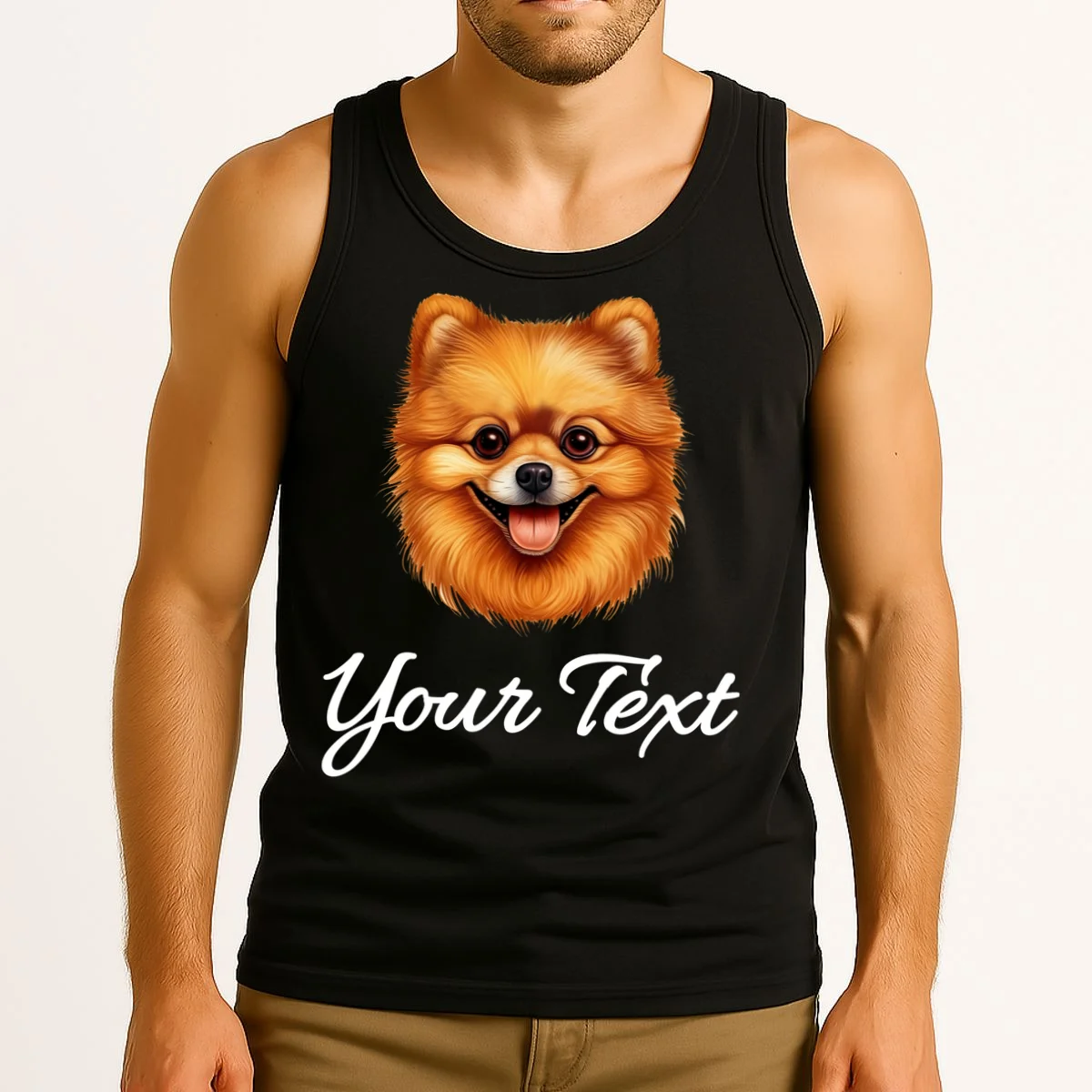 Pomeranian Personalized Custom Text – Cute Dog Lover Gift Tank Top - Front 2