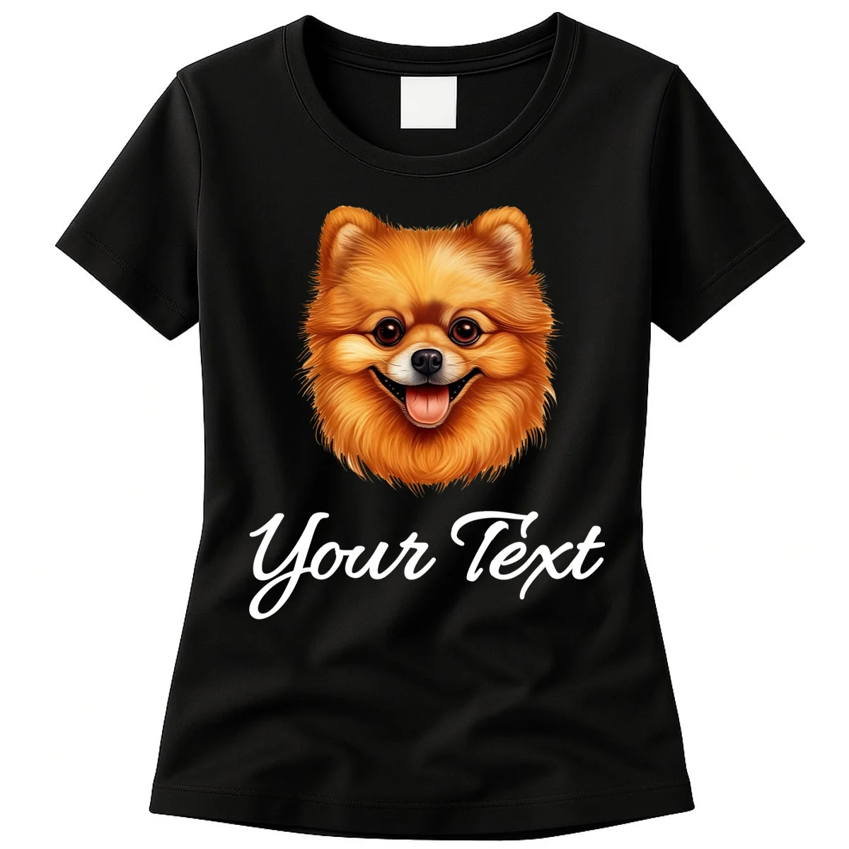 Pomeranian Personalized Custom Text – Cute Dog Lover Gift Women's T-Shirt - Front
