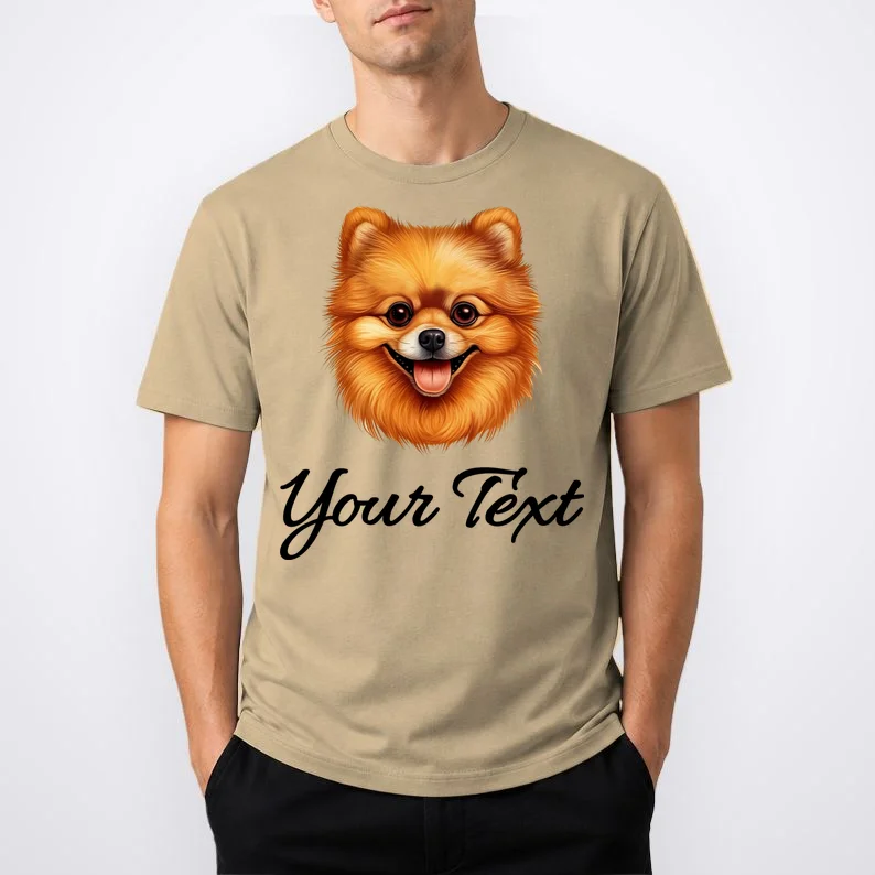 Pomeranian Personalized Custom Text – Cute Dog Lover Gift T-Shirt - Front 1