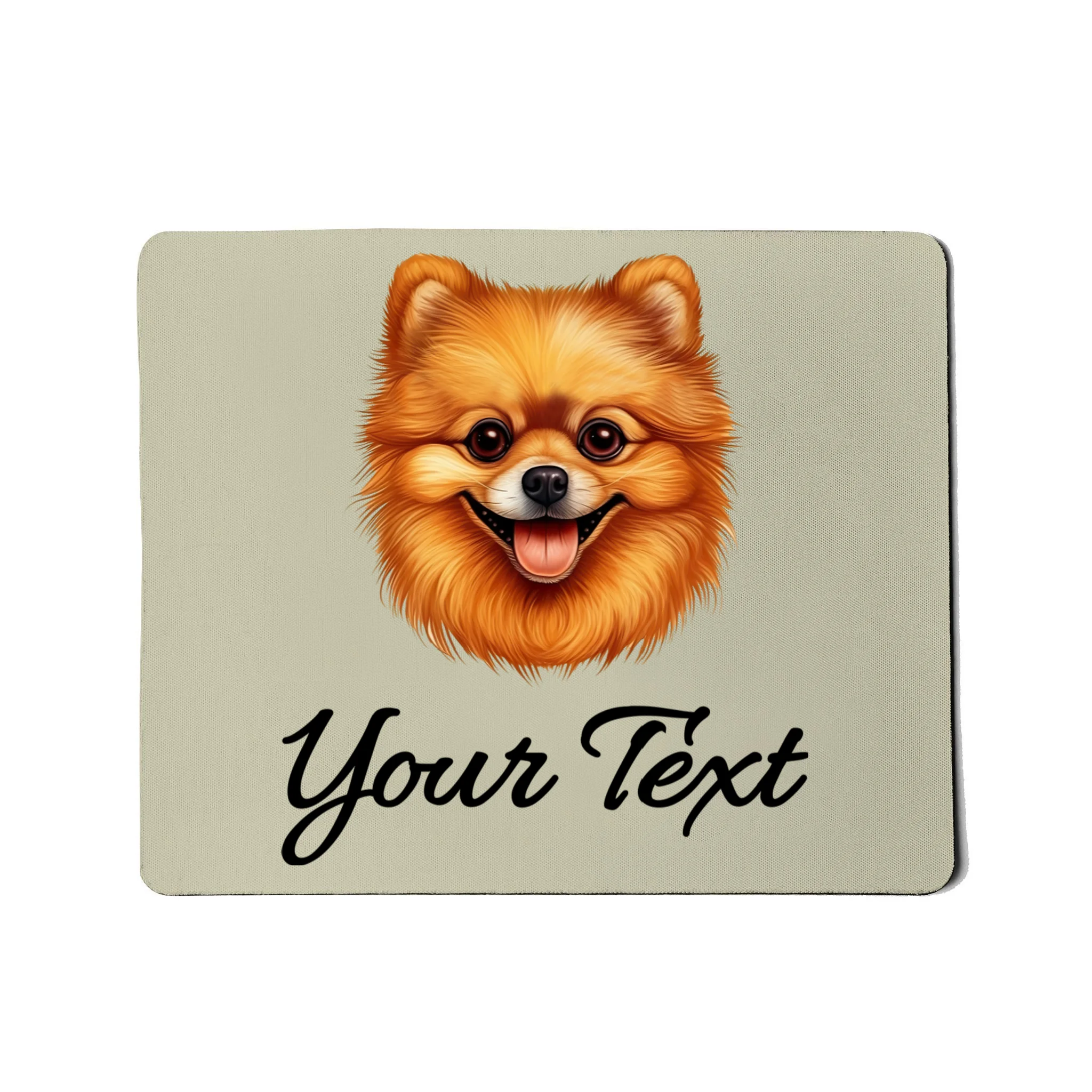 Pomeranian Personalized Custom Text – Cute Dog Lover Gift Mouse Pad - Front