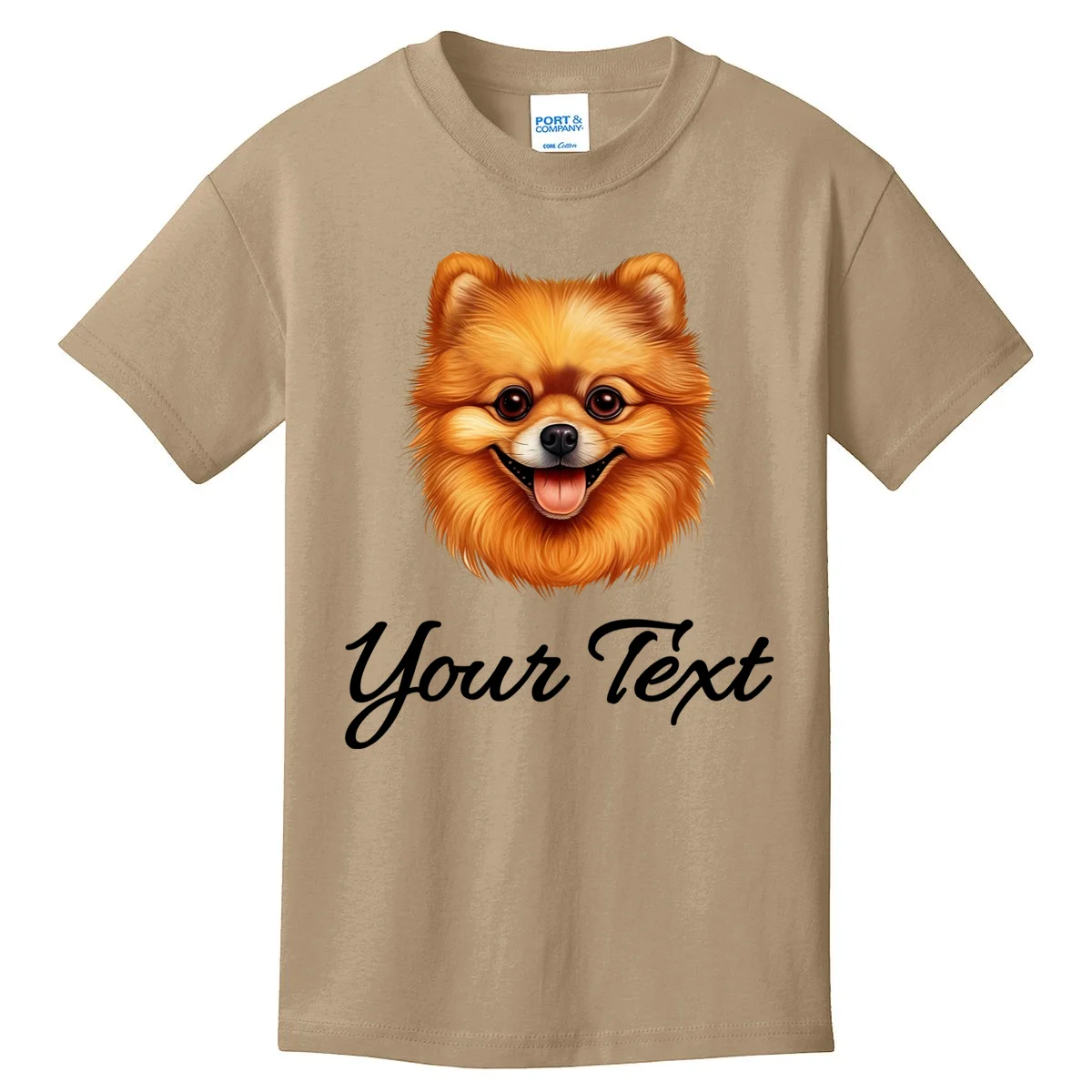 Pomeranian Personalized Custom Text – Cute Dog Lover Gift Kids T-Shirt - Front