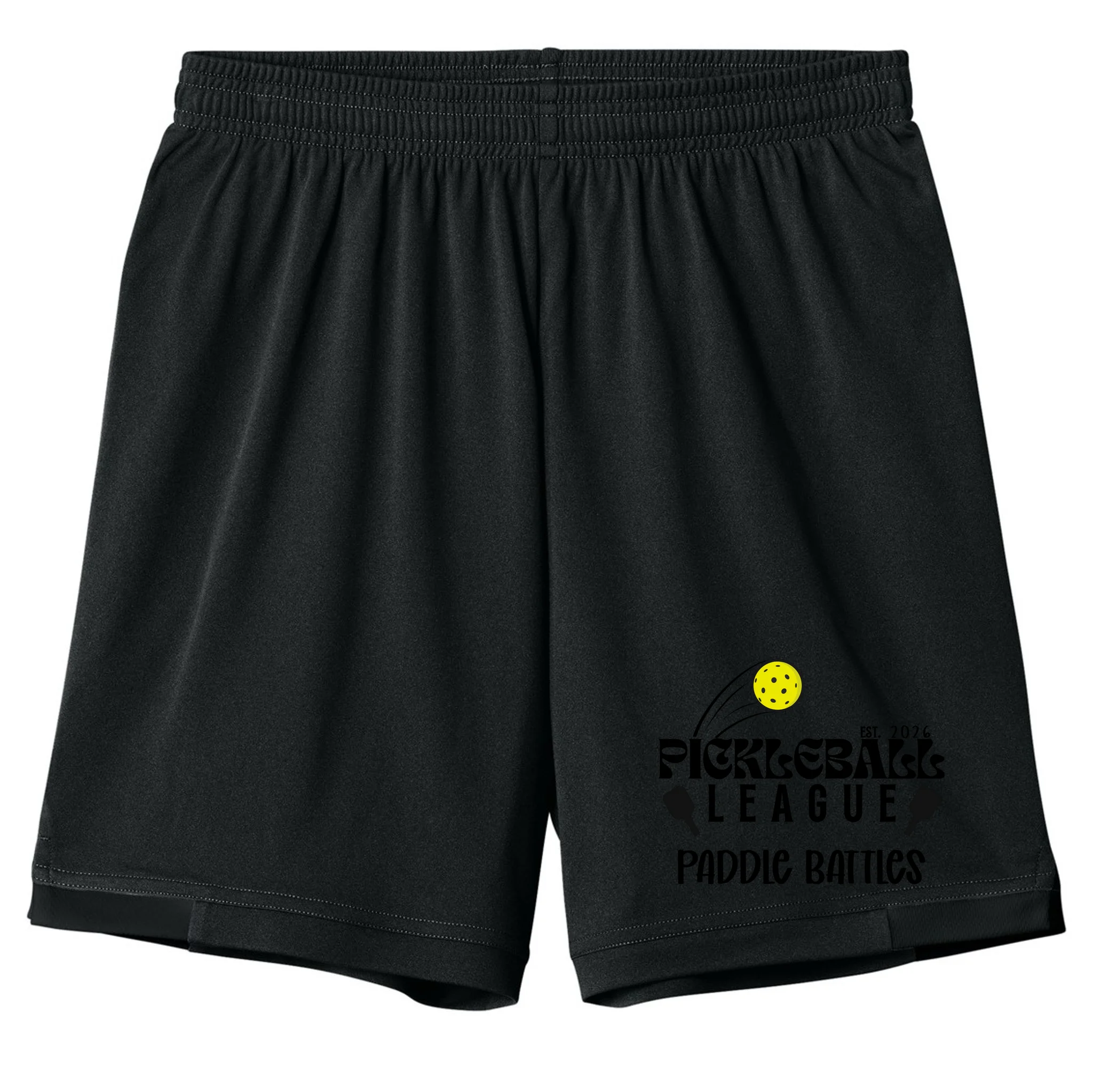 Pickleball League Custom Team Name Custom Year Kids Shorts - Front