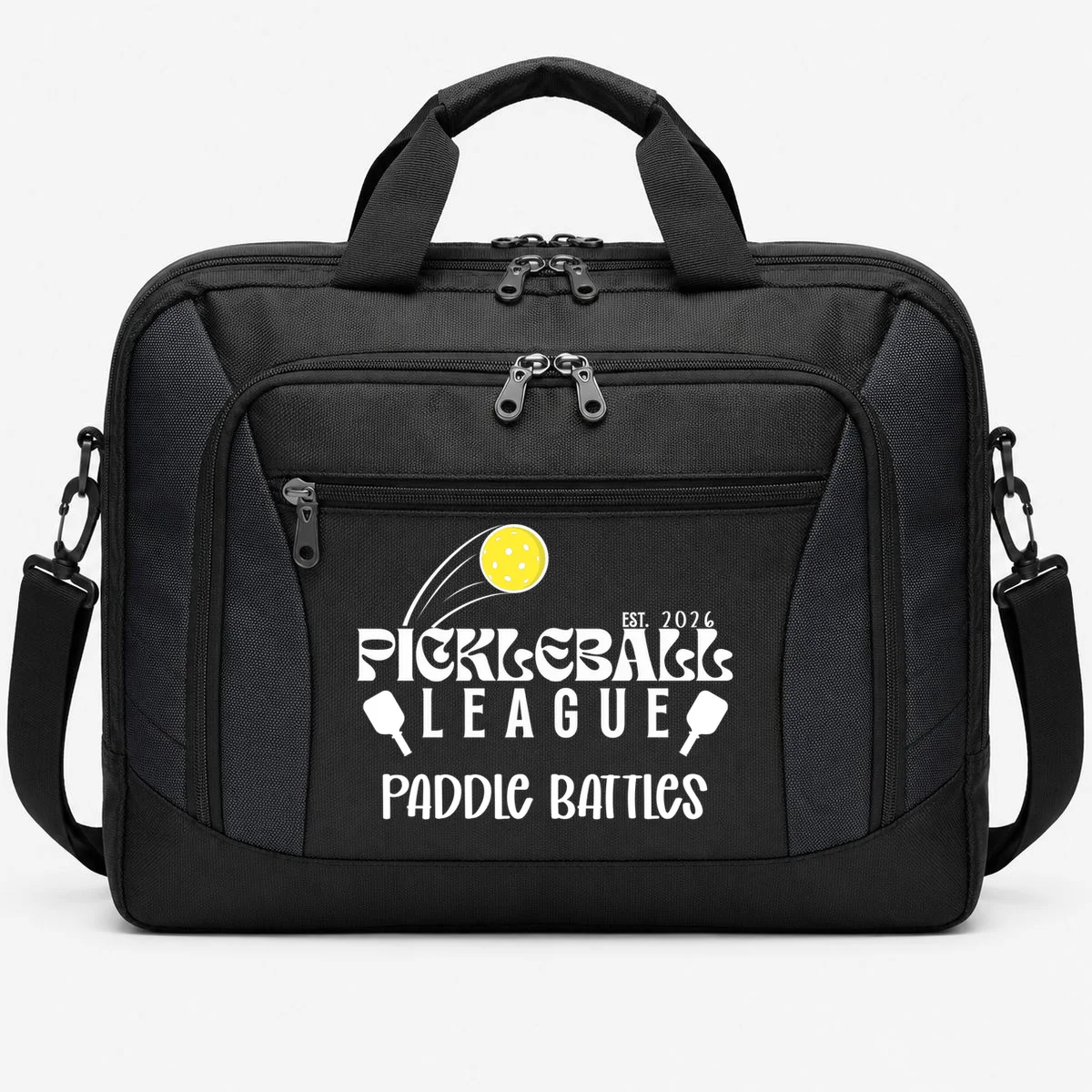 Pickleball League Custom Team Name Custom Year Briefcase - Front