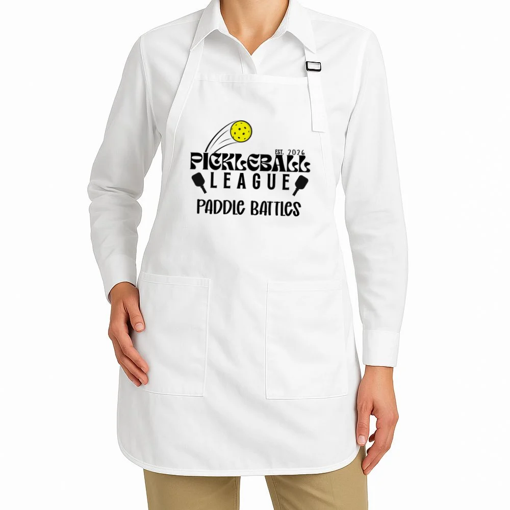 Pickleball League Custom Team Name Custom Year Apron - Front 1