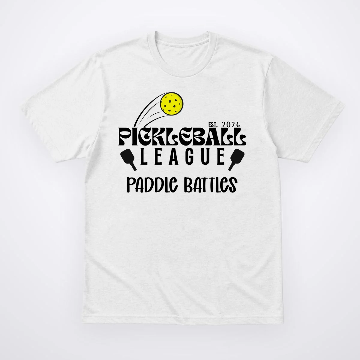 Pickleball League Custom Team Name Custom Year Men's T-Shirt - Front