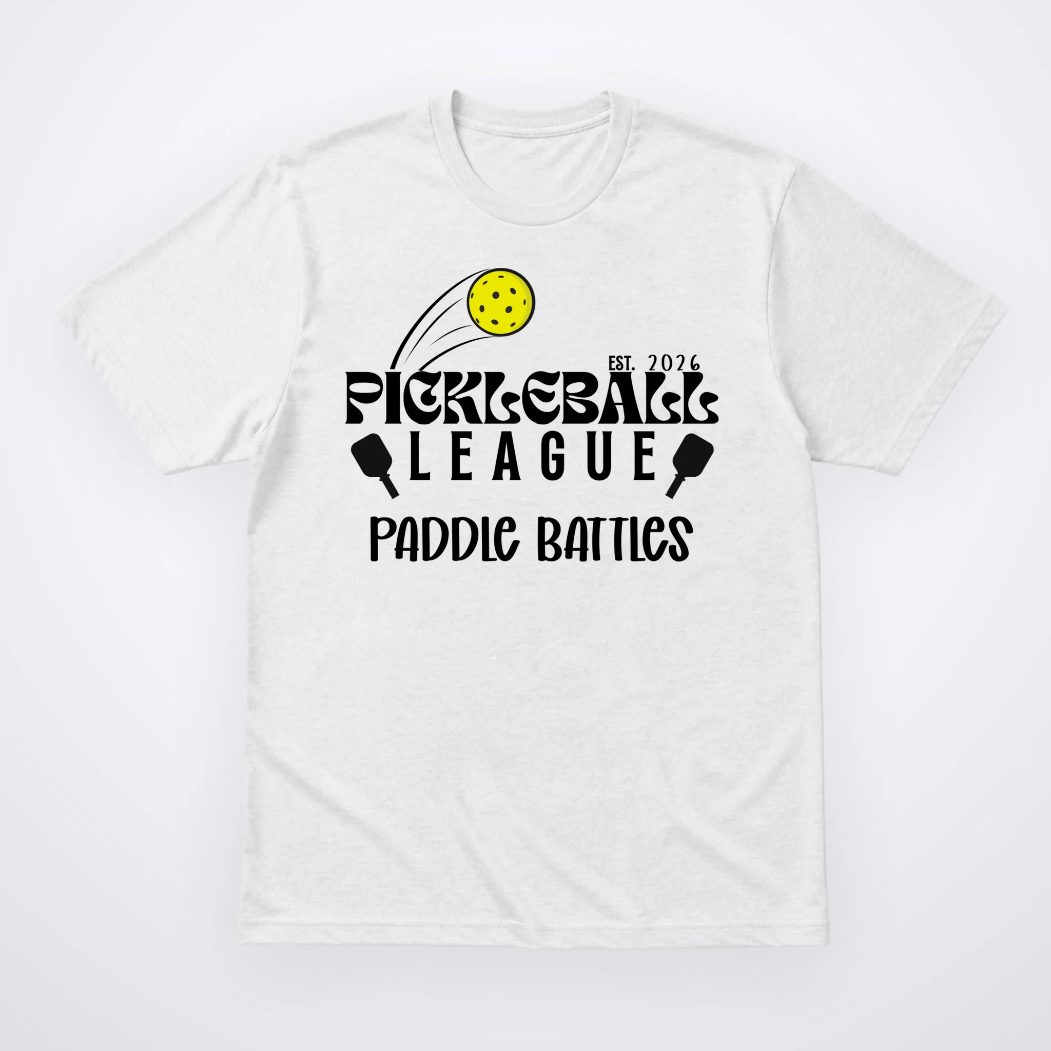 Pickleball League Custom Team Name Custom Year T-Shirt Front