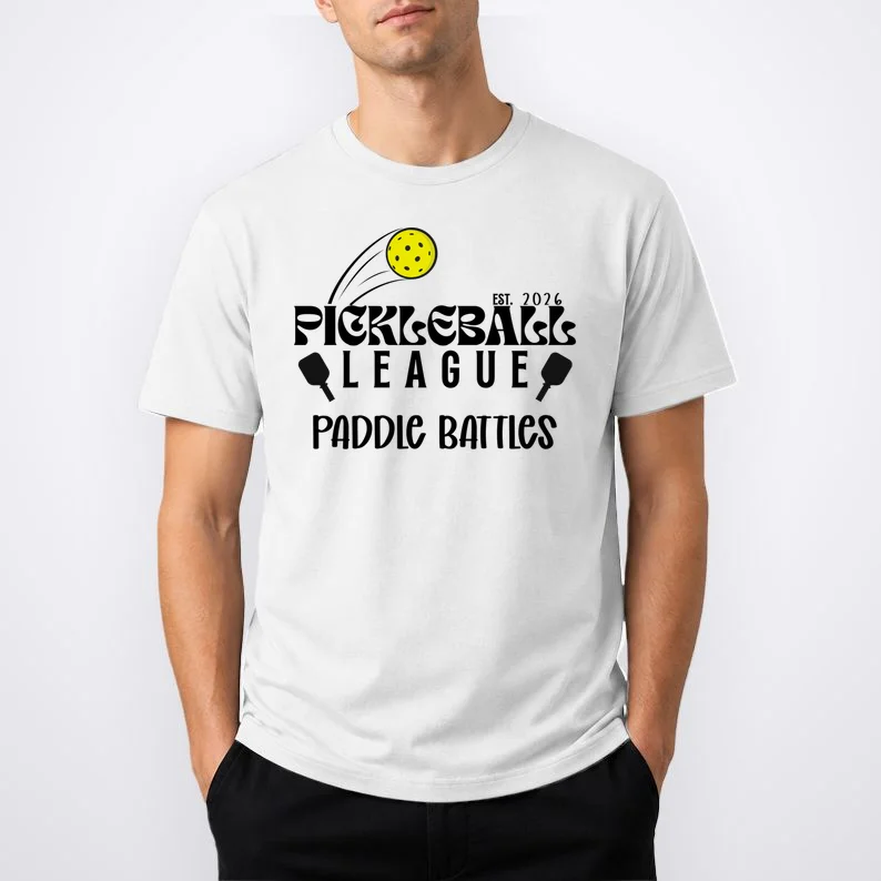 Pickleball League Custom Team Name Custom Year T-Shirt - Front 1