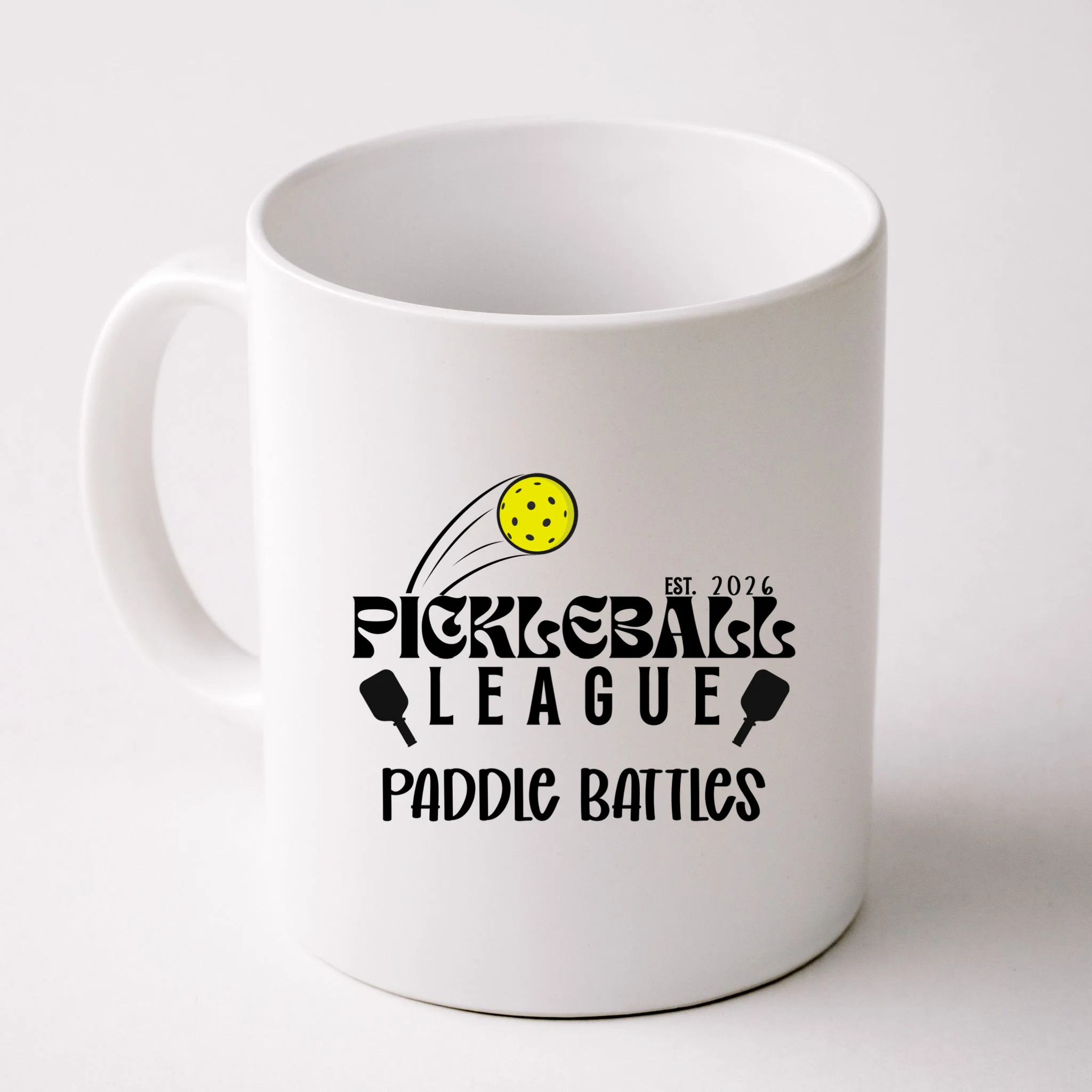 Pickleball League Custom Team Name Custom Year Mug - Front