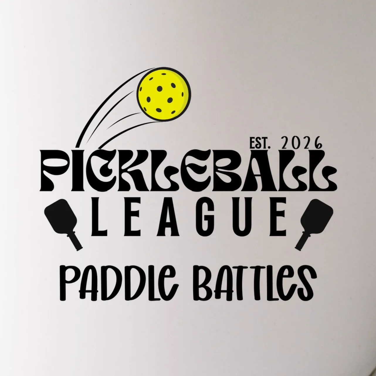 Pickleball League Custom Team Name Custom Year Mug - Front - Close-up