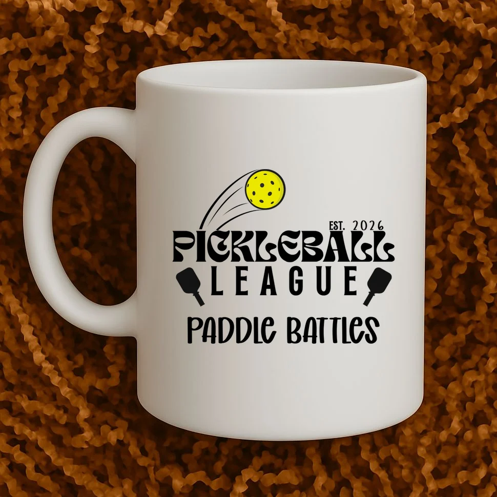 Pickleball League Custom Team Name Custom Year Coffee Mug - Front 1