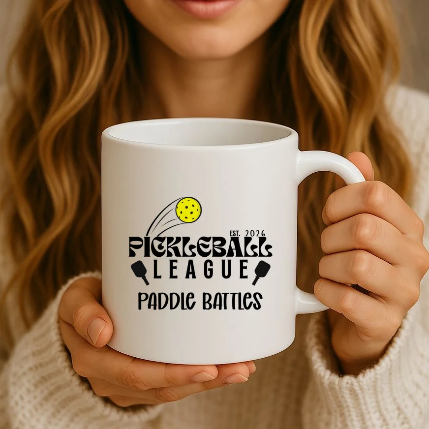 Pickleball League Custom Team Name Custom Year Coffee Mug - Front 2