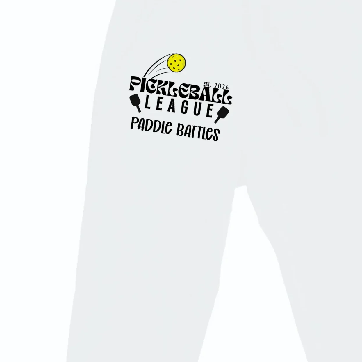 Pickleball League Custom Team Name Custom Year Men's Sweatpants - Front - Close-up