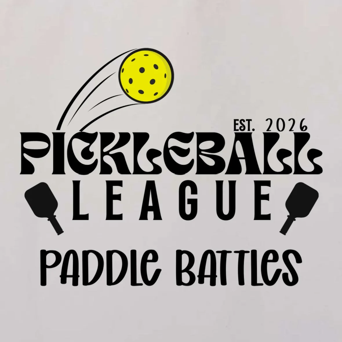 Pickleball League Custom Team Name Custom Year Tote Bag - Front - Close-up