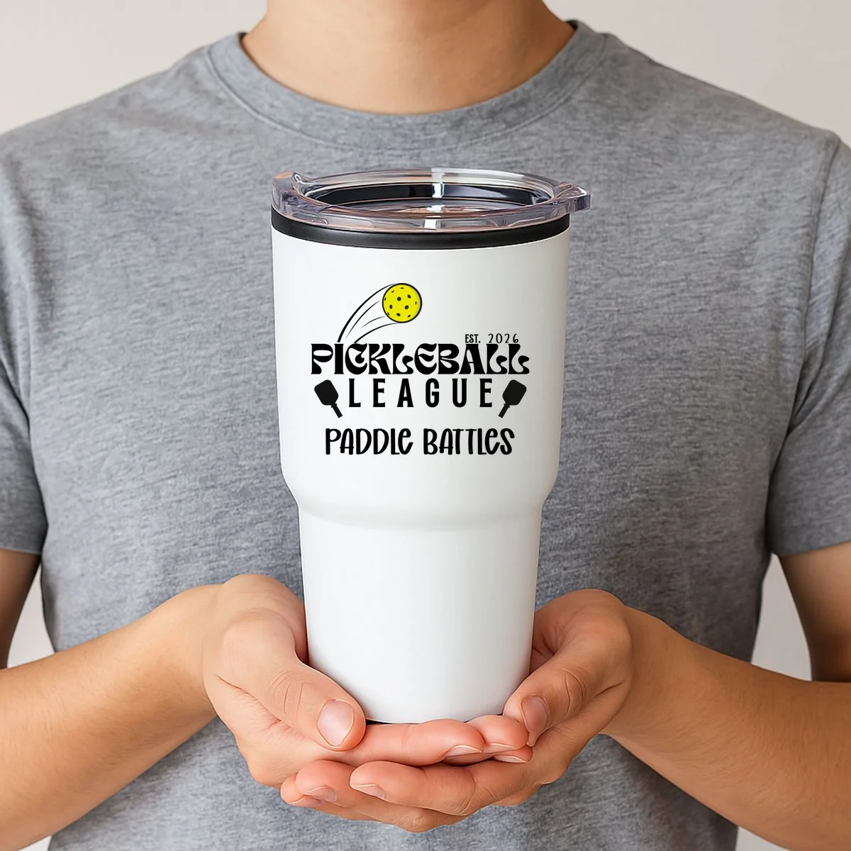 Pickleball League Custom Team Name Custom Year 20oz Tumbler - Front 1