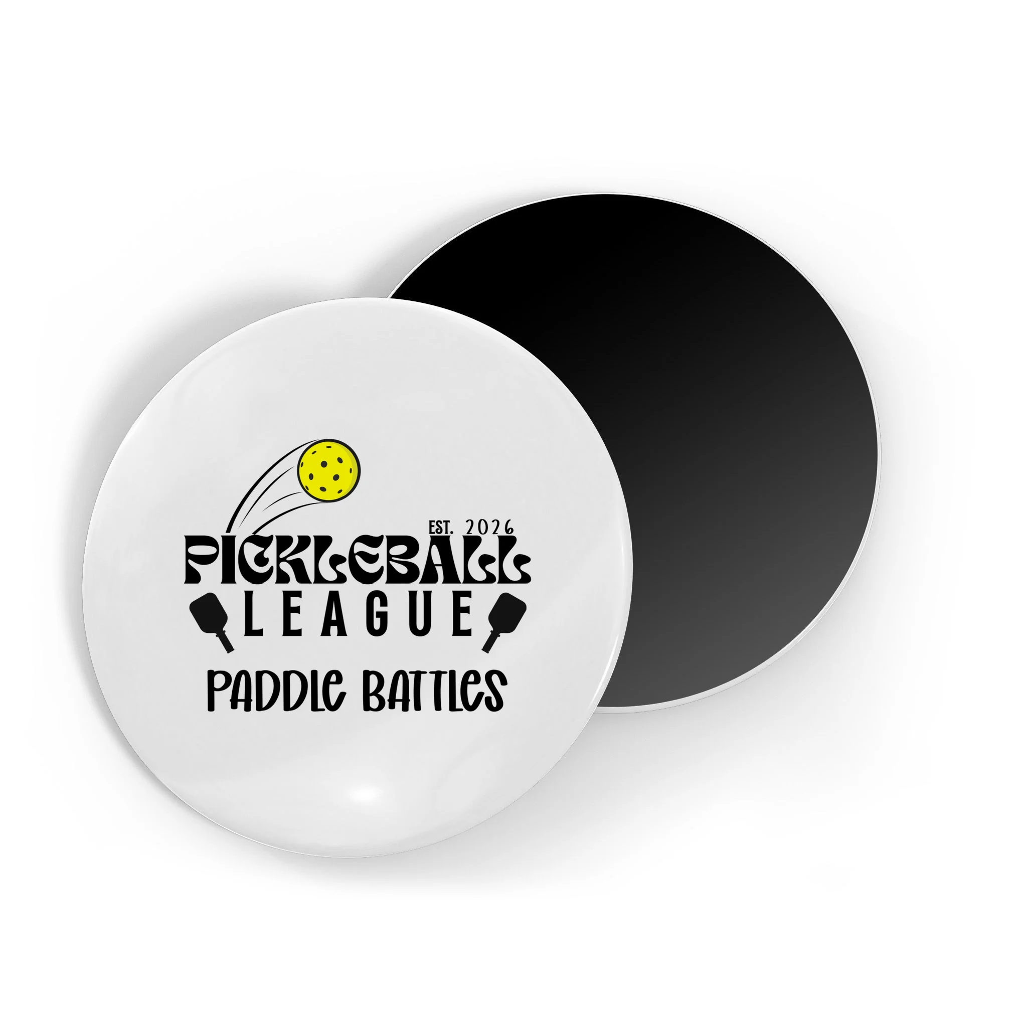 Pickleball League Custom Team Name Custom Year Magnet - Front