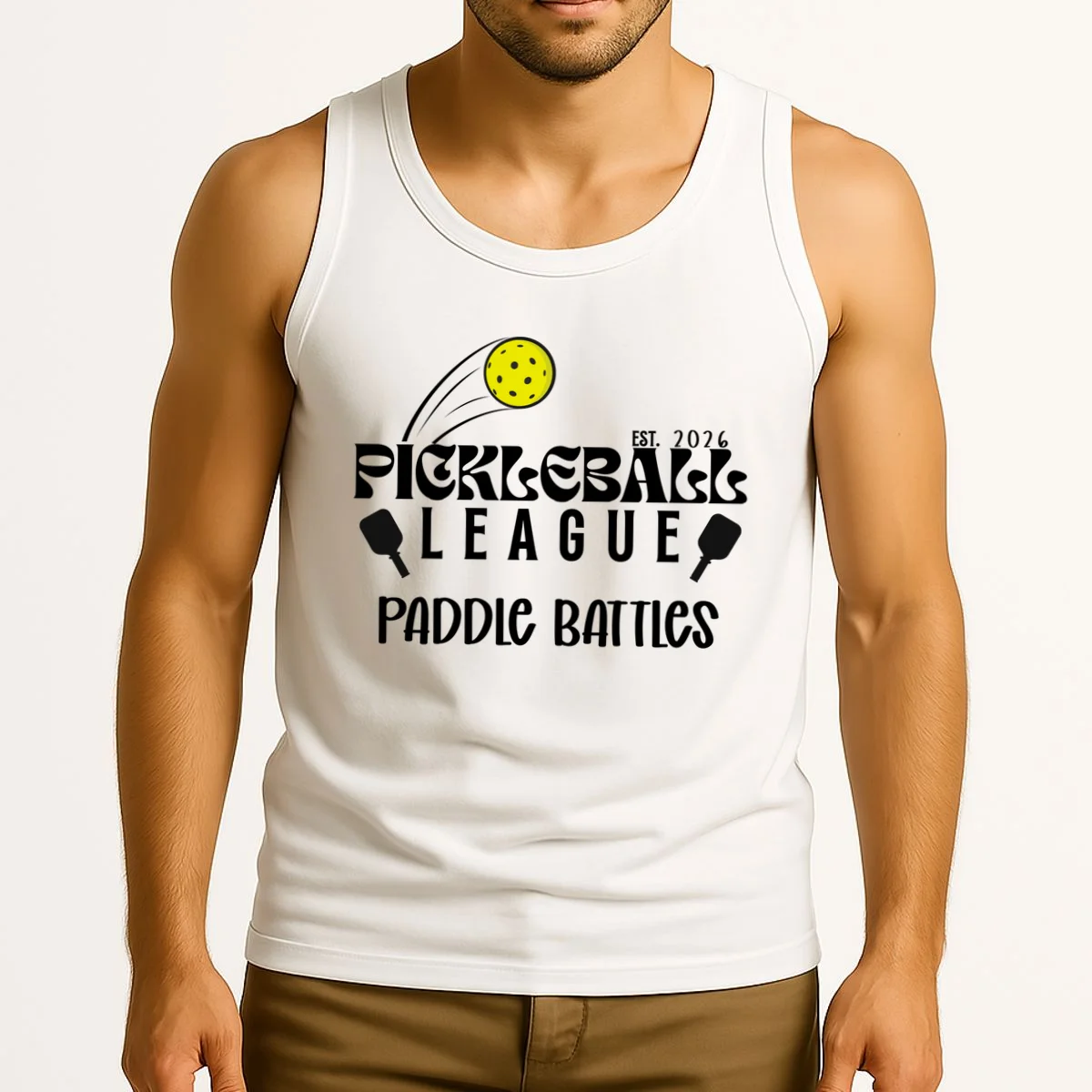 Pickleball League Custom Team Name Custom Year Tank Top - Front 2