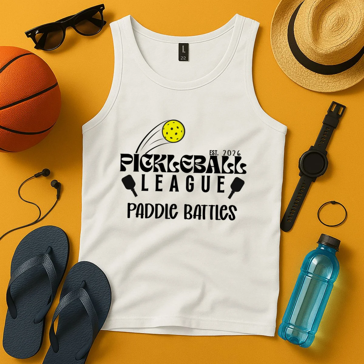 Pickleball League Custom Team Name Custom Year Tank Top - Front 3