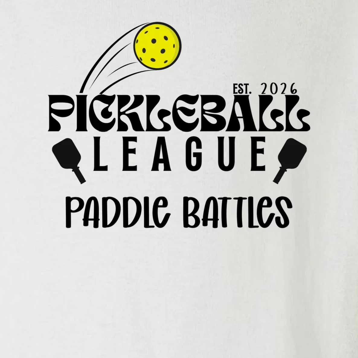 Pickleball League Custom Team Name Custom Year Toddler Long Sleeve Shirt - Front - Close-up