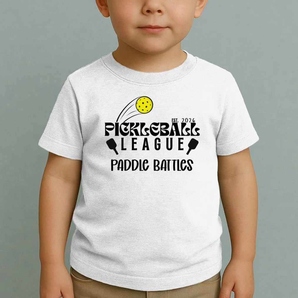 Pickleball League Custom Team Name Custom Year Toddler T-Shirt - Front 1