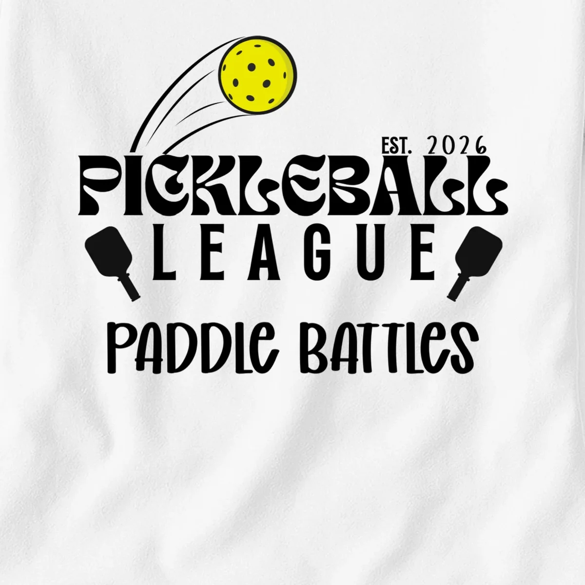 Pickleball League Custom Team Name Custom Year Women's T-Shirt - Front - Close-up