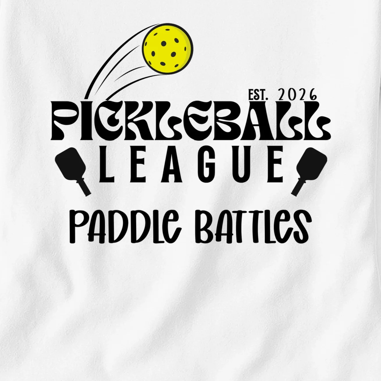Pickleball League Custom Team Name Custom Year Women's T-Shirt - Front - Close-up