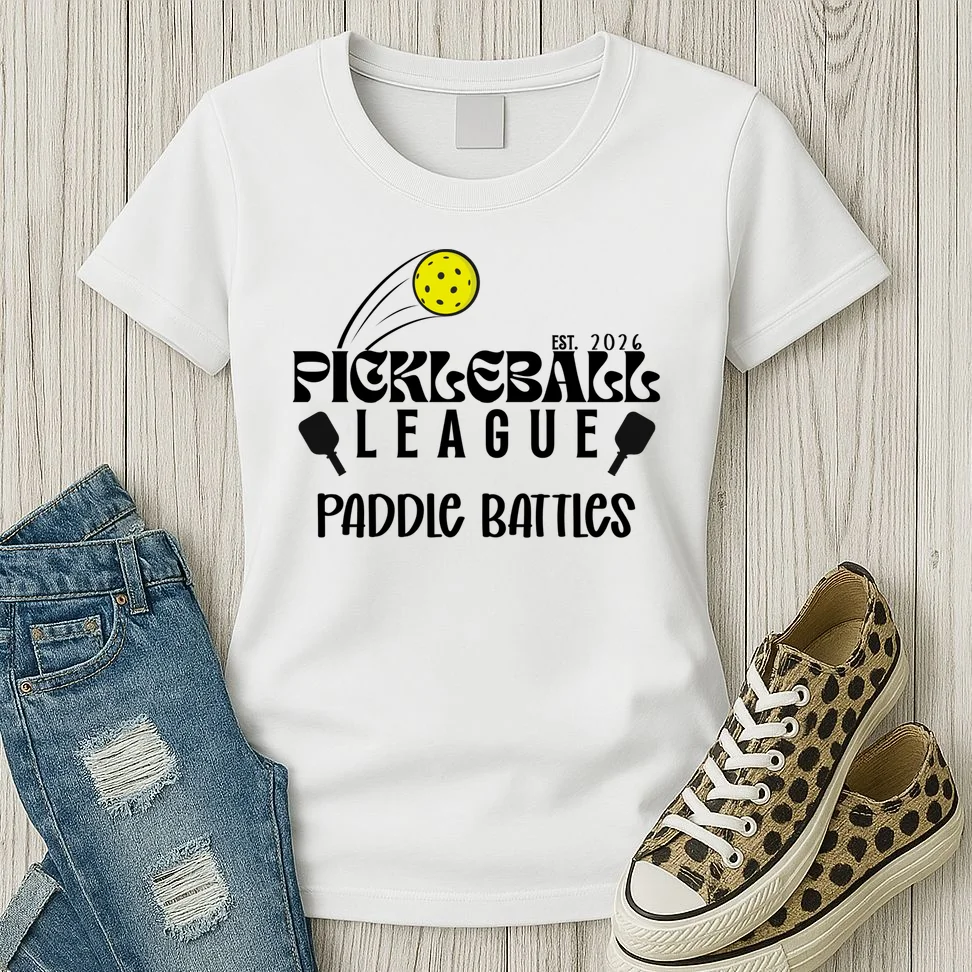 Pickleball League Custom Team Name Custom Year Women's T-Shirt - Front 2