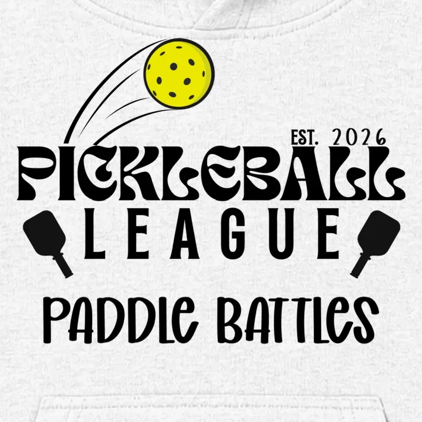 Pickleball League Custom Team Name Custom Year Kids Hoodie - Front - Close-up