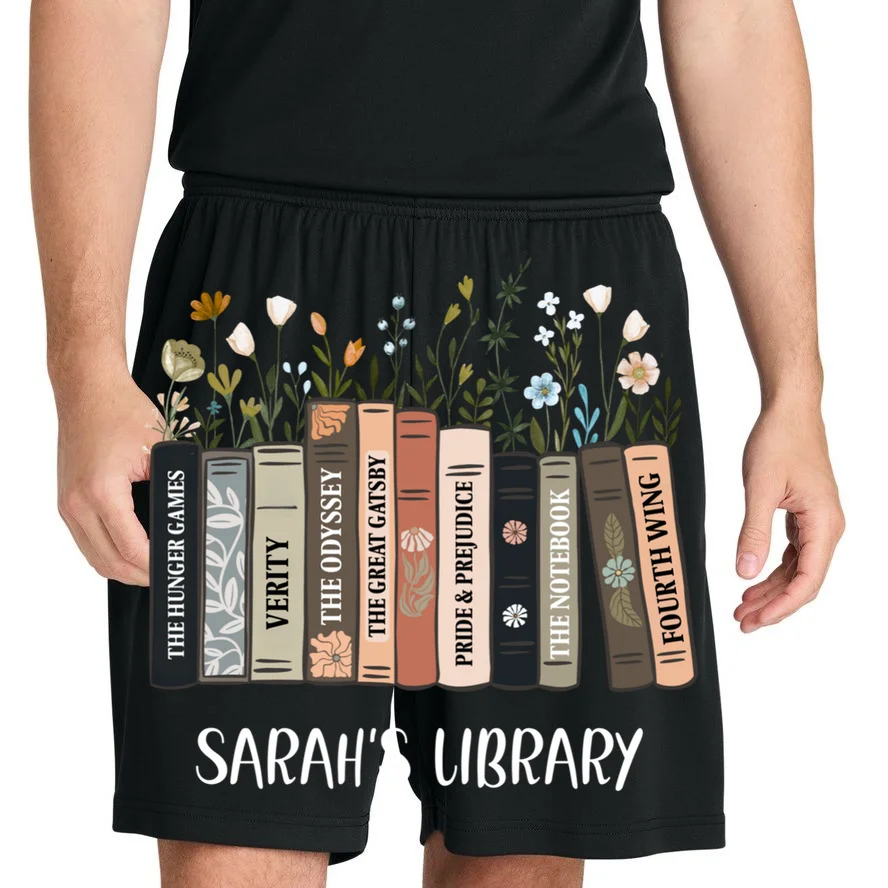 Personalized Library Book Names Men's Shorts - Front 1