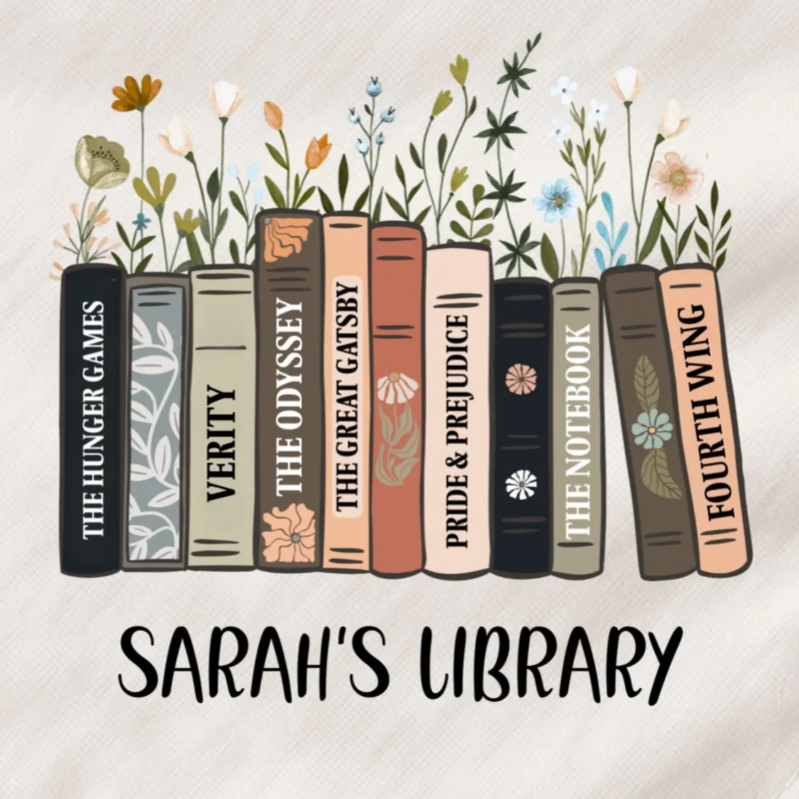 Personalized Library Book Names Dog Bandana - Front - Close-up
