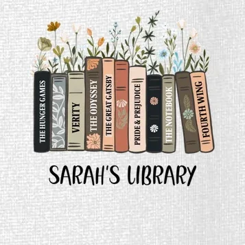 Personalized Library Book Names Women's Polo - Front - Close-up