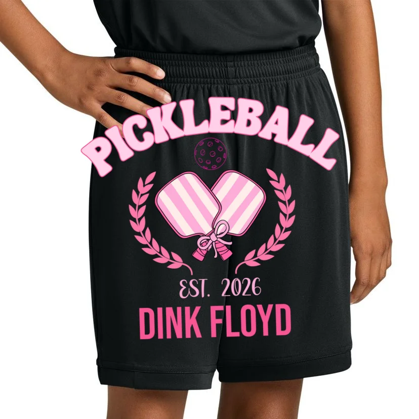 Pickleball Pink Custom Team Name and Year Kids Shorts - Front 1