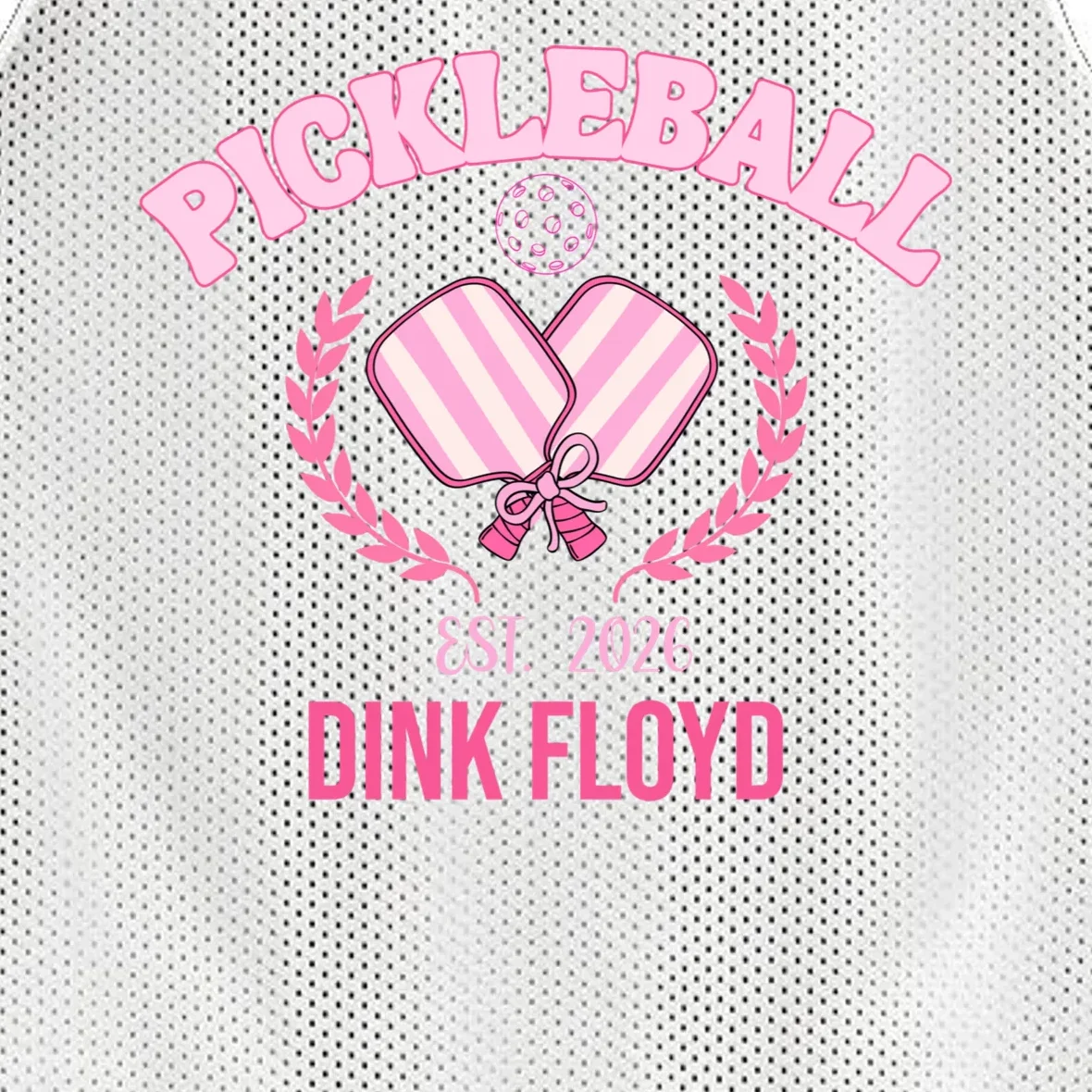 Pickleball Pink Custom Team Name and Year Men's Basketball Jersey - Front - Close-up