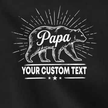 Cute Papa Bear Custom Text Fathers Day Kids Jacket - Front - Close-up