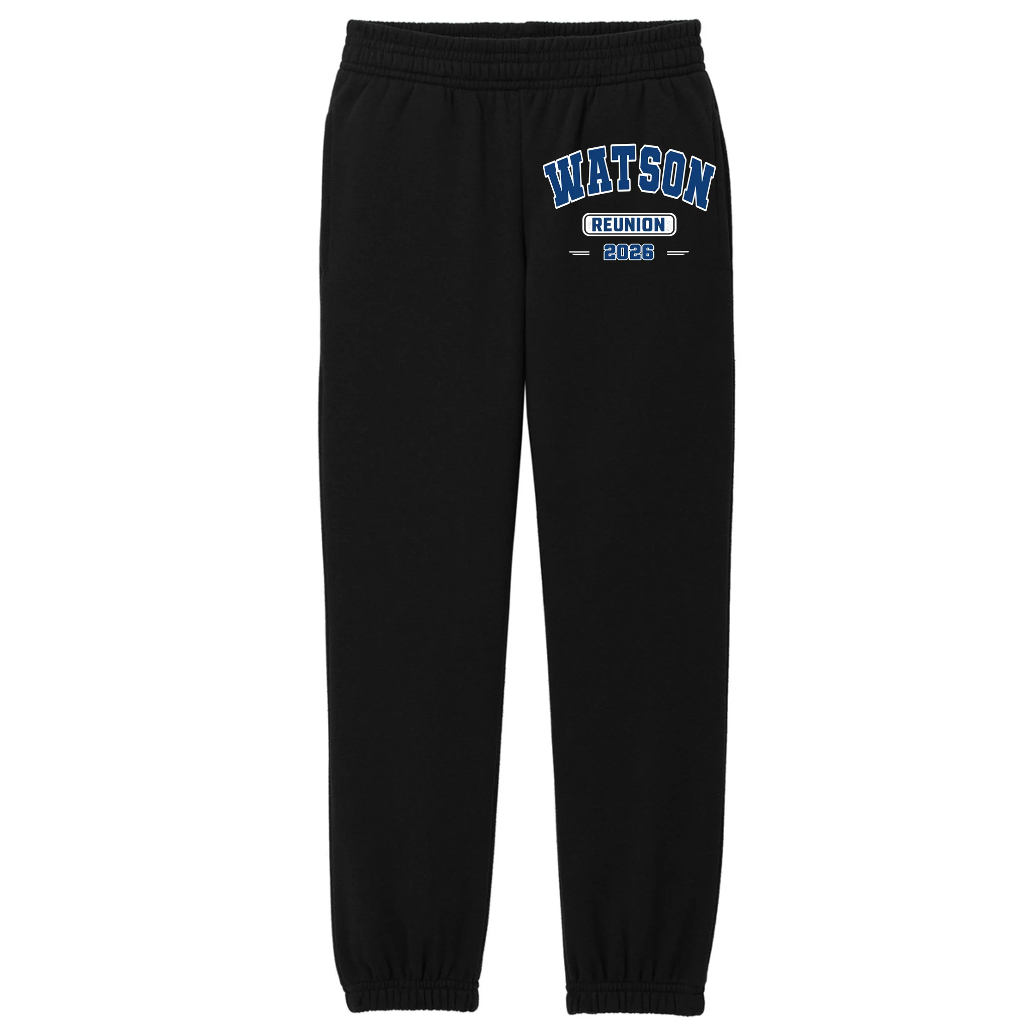 Personalized Family Reunion Last Name and Year Kids Fleece Sweatpants - Front