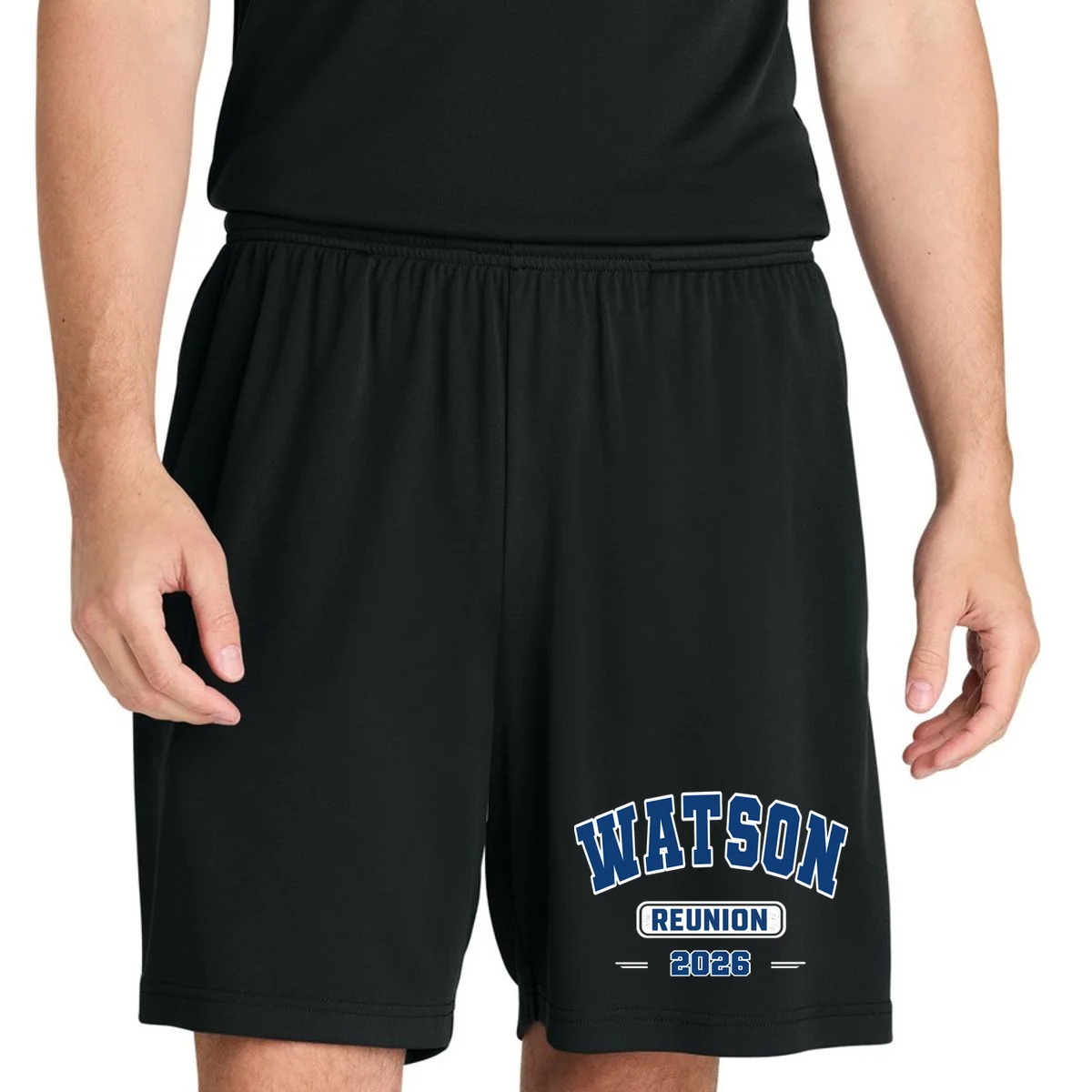 Personalized Family Reunion Last Name and Year Men's Shorts - Front 1