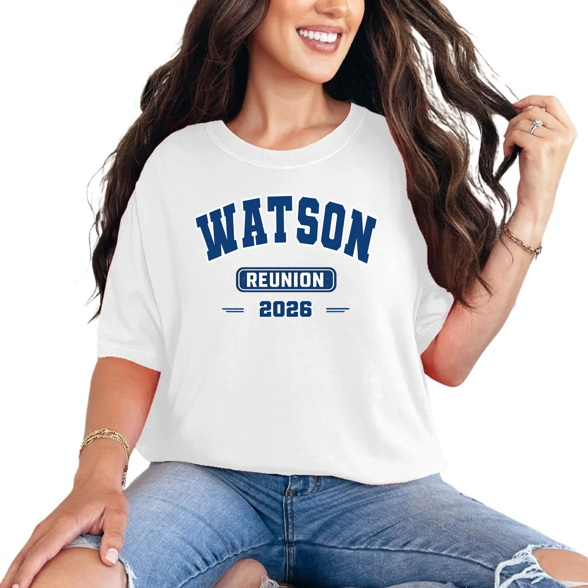 Personalized Family Reunion Last Name and Year T-Shirt - Front