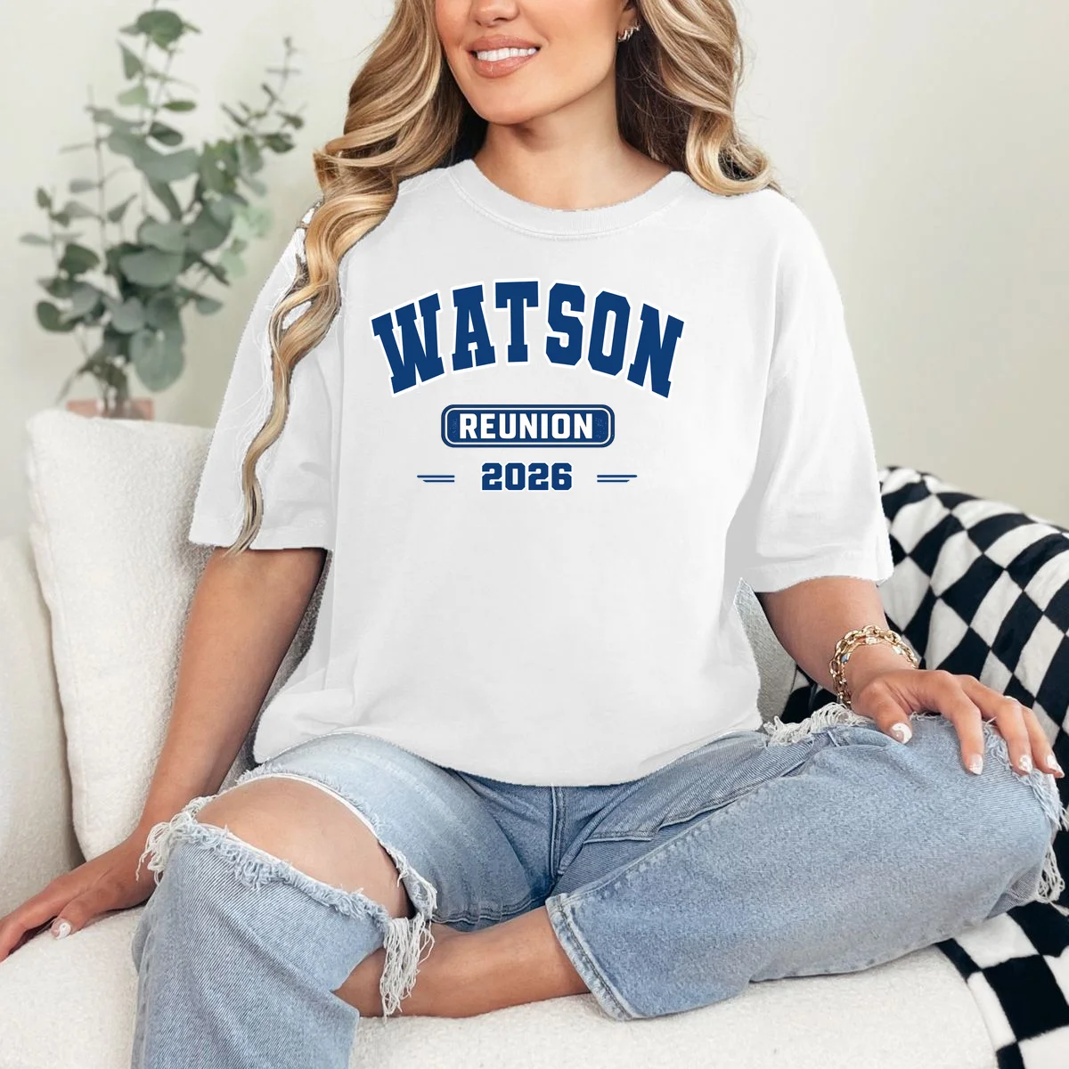 Personalized Family Reunion Last Name and Year T-Shirt - Front 1