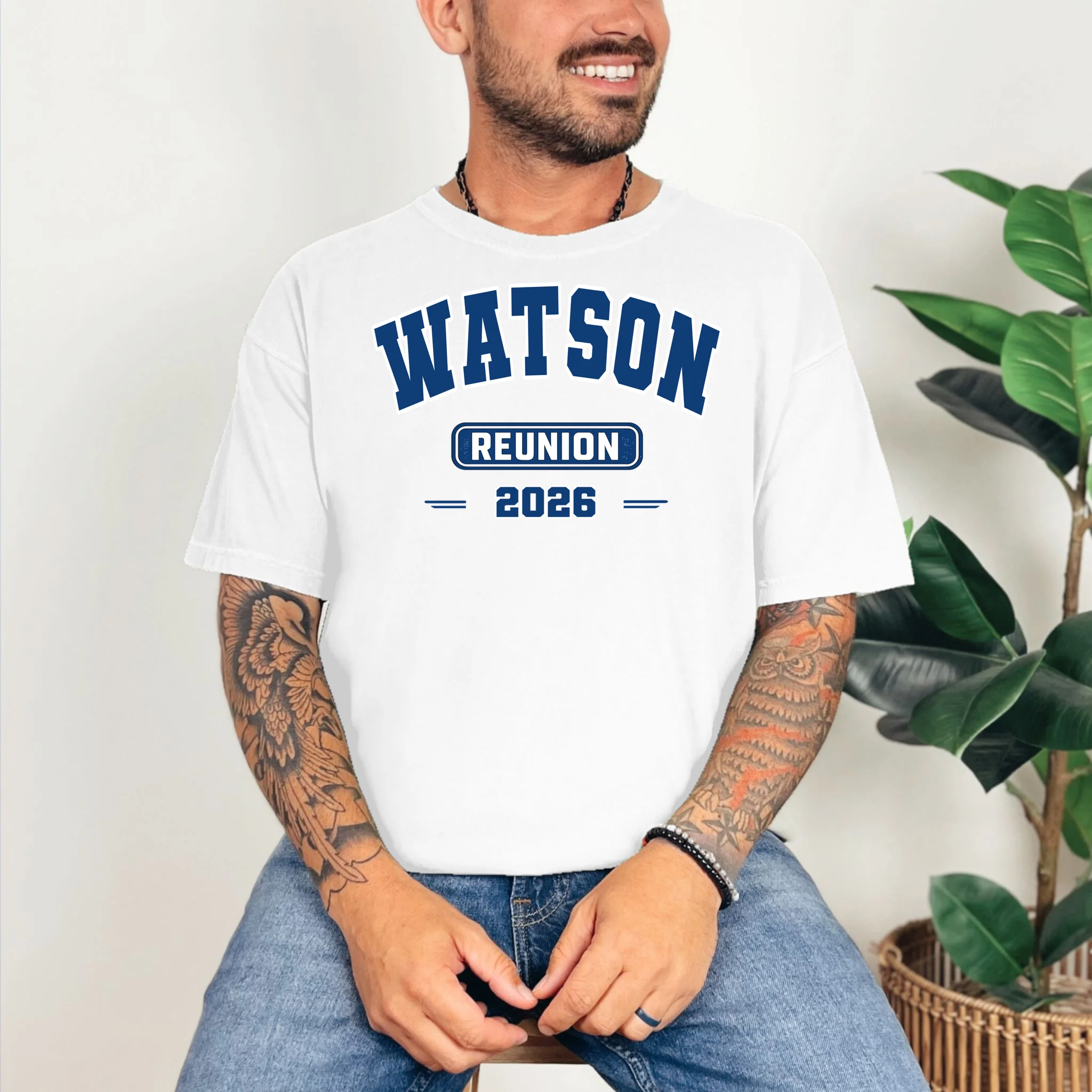 Personalized Family Reunion Last Name and Year T-Shirt - Front 2